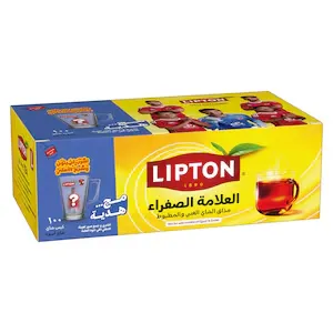 [6050808] شاي ليبتون 100 فتلة عرض المج